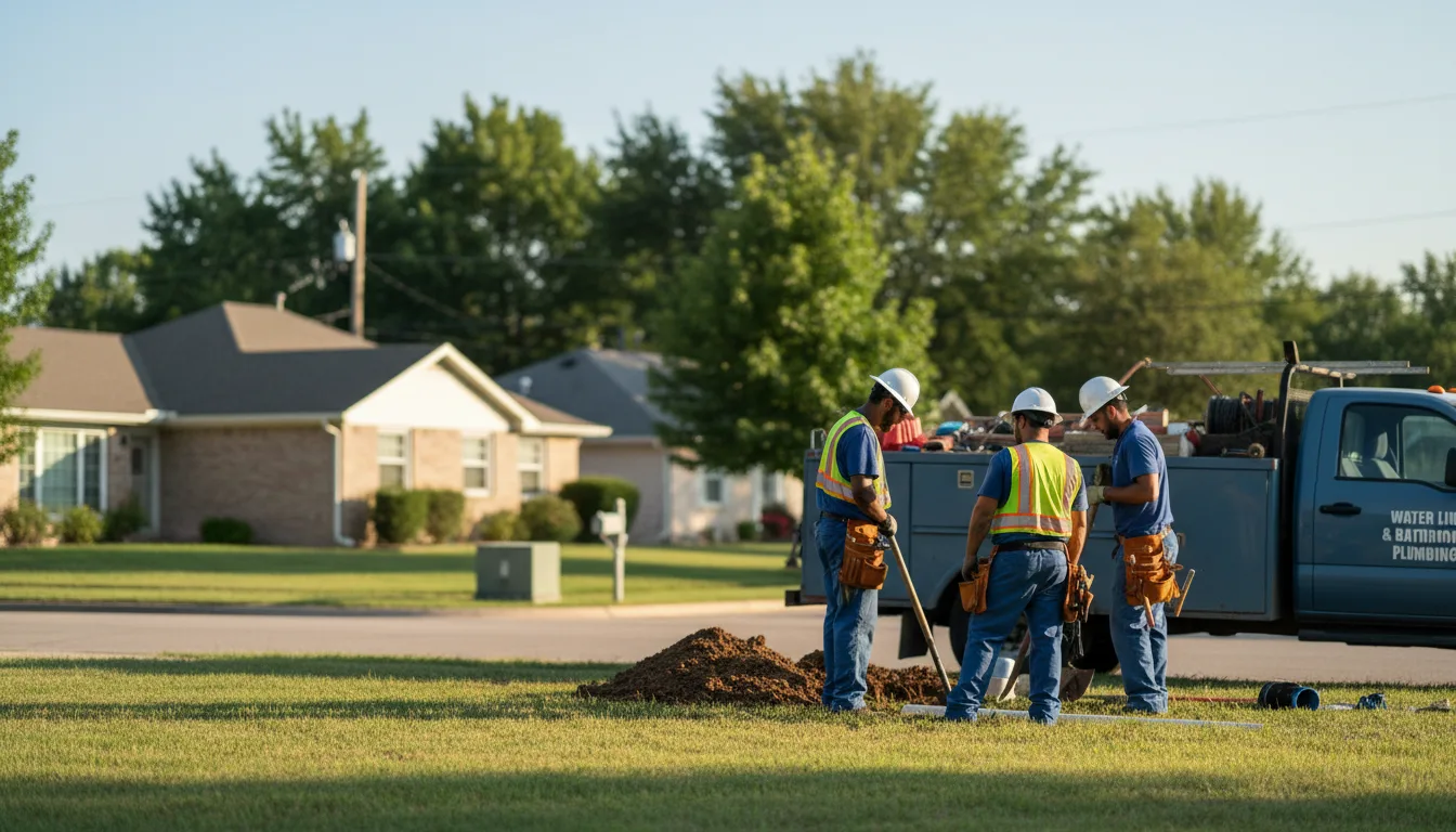 Residential water line and bathroom plumbing service in Paint Rock, TX